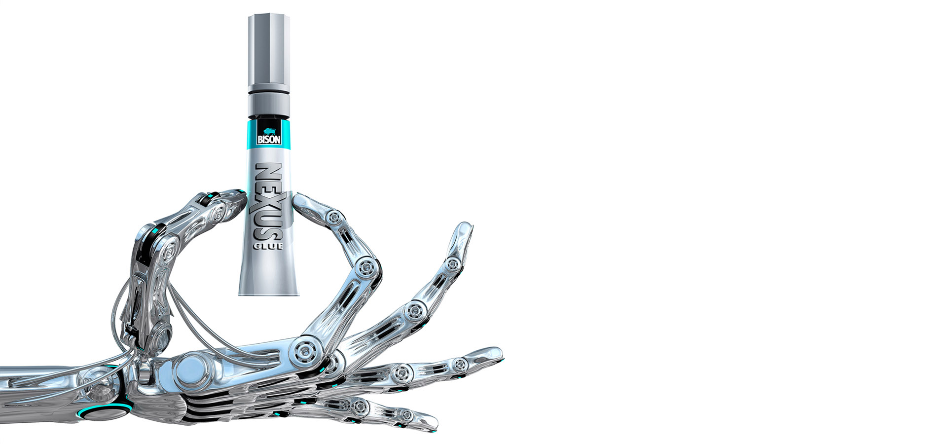 Bison Nexus Glue 3D visual used for Bison ad campaign