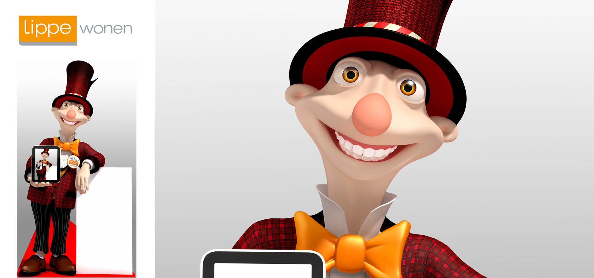 Lippe wonen character lappie 3D illustration