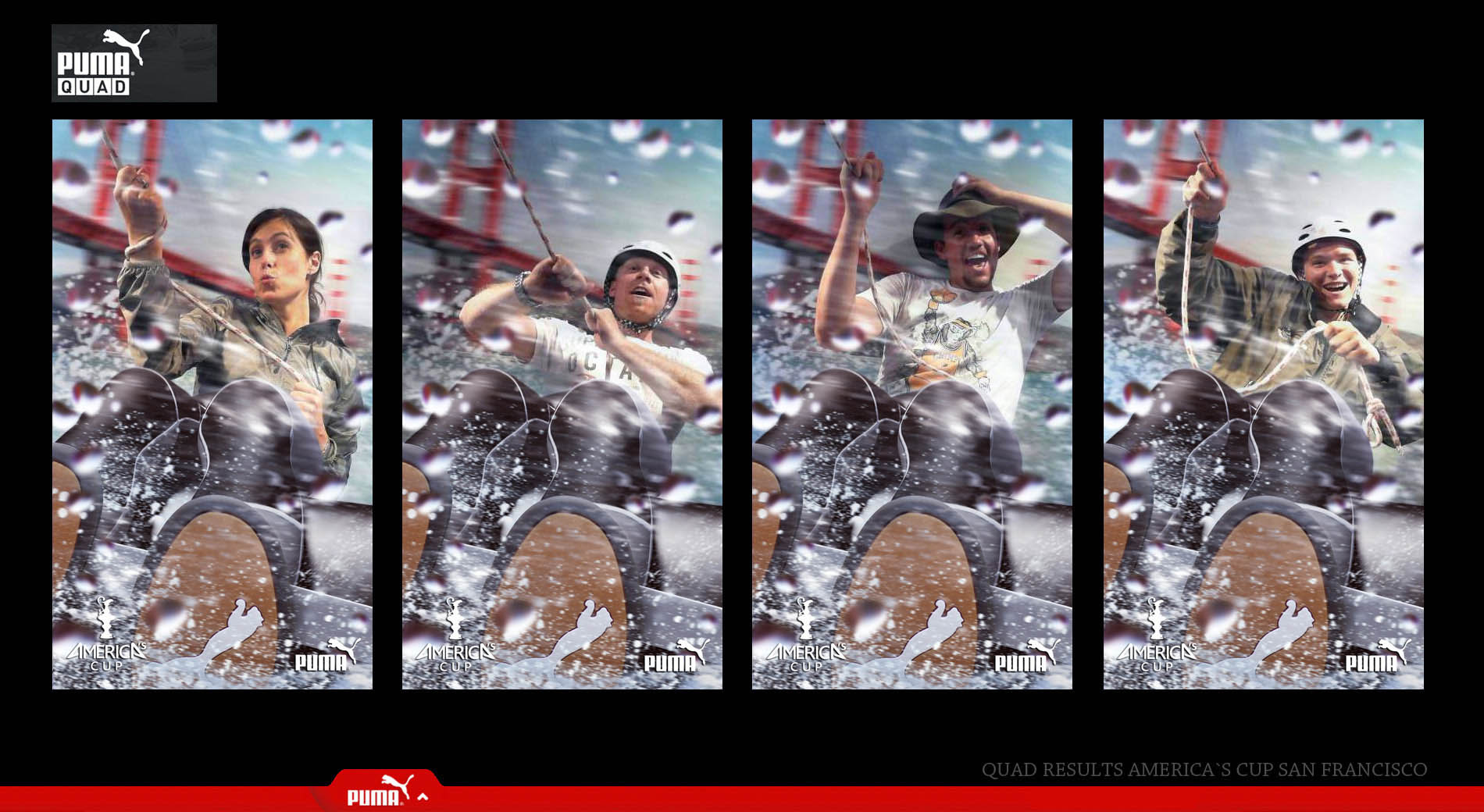 Puma Quad interactive photo booth application results illustration. America`s Cup San Francisco.